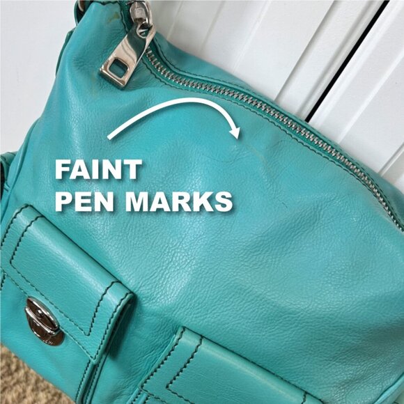 Classic Marc Jacobs Blake Multi-Pocket Hobo Bag in Teal with Silver Hardware - Picture 14 of 16